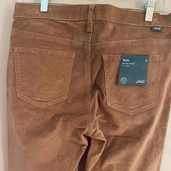 Jag Jeans Ruby NWT Mid Rise Straight Leg Corduroy Pants Size 8 Beige - Picture 5 of 13